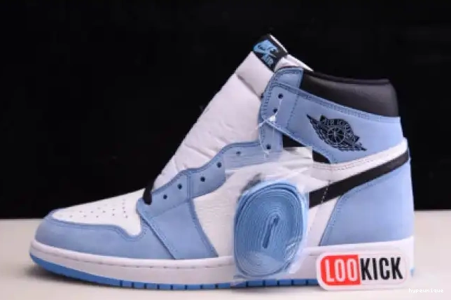 HYPE 555088-134 1 BLUE AIR RETRO WHITE HIGH BLACK JORDAN UNIVERSITY 0412